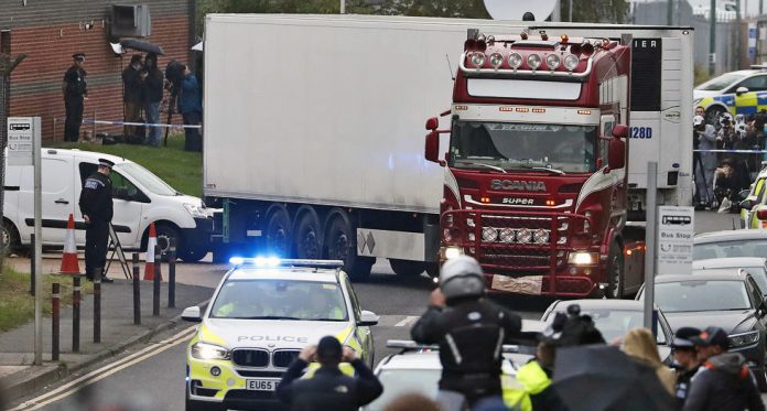 APTOPIX Britain Truck Bodies Found