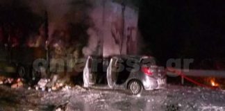 Απανθρακώθηκε οδηγός νταλίκας σε σύγκρουση με ΙΧ στη Λεπτοκαρυά (video)