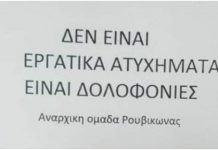 Στον εισαγγελέα σήμερα τα μέλη του Ρουβίκωνα για την εισβολή στο δημαρχείο Τήνου Ρουβίκωνας