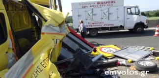 Σοβαρό τροχαίο με τραυματία στην Εγνατία – Φορτηγό έπεσε πάνω σε 3 οχήματα