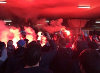 Χαμός στο “Ελ. Βενιζέλος”: Αποθέωση για τους παίκτες του Ολυμπιακού (Βίντεο)