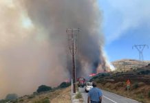 Πυρκαγιά στο Κόρθι της Άνδρου: Μεγάλη κινητοποίηση της Πυροσβαστικής
