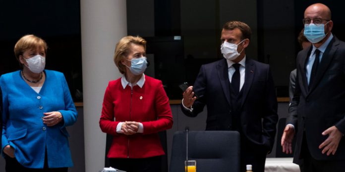 merkel-macron-von-der-leyen-michel
