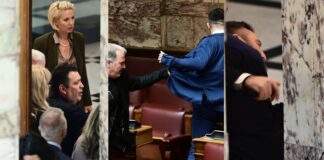 Βουλή: Άγριο επεισόδιο μεταξύ βουλευτών – Έπεσαν γροθιές