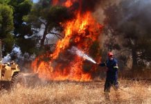 Μάχη με τα πύρινα μέτωπα στη Δυτική Αττική: Σταδιακή εξασθένηση των ανέμων